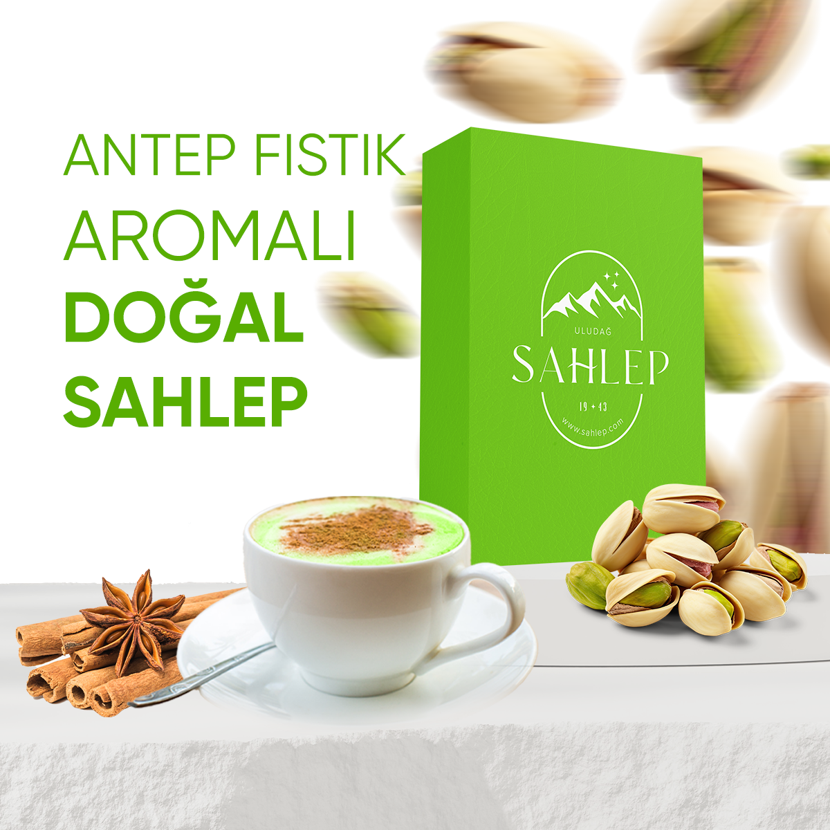 Doğal Sahlep Antep Fıstıklı